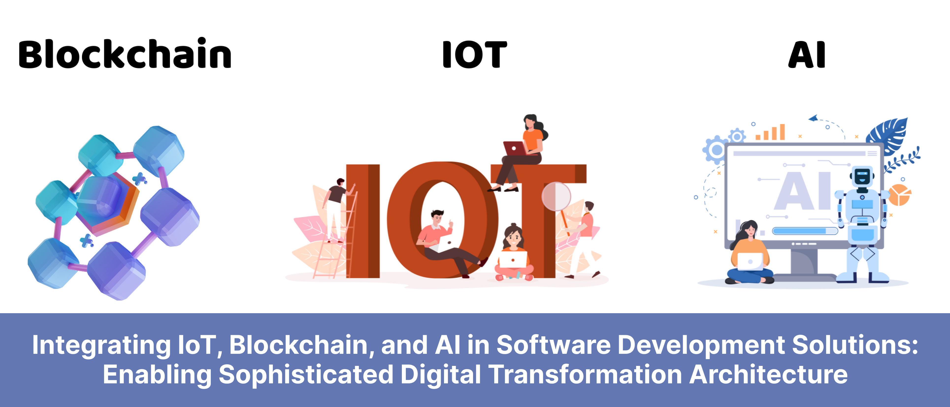 Integrating IoT, Blockchain, and AI in Software Development Solutions: Enabling Sophisticated Digital Transformation Architecture