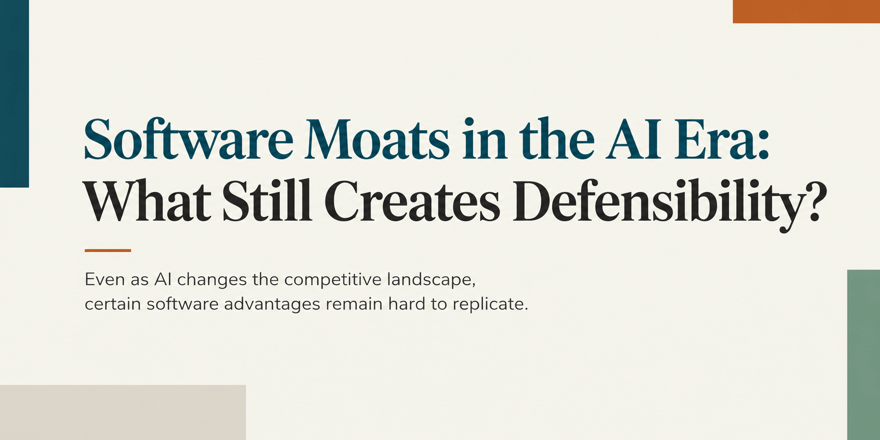 Software Moats in the AI Era